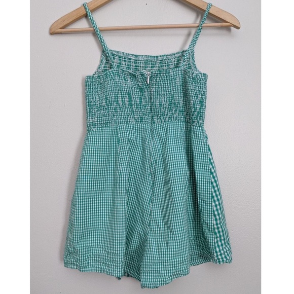 Urban Outfitters Green Checkered Skort Romper with Smocked Top - Picture 10 of 11